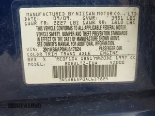 2010 Nissan Sentra S with VIN 3N1AB6AP0AL617824, listed as a IAAI auction lot 42191239 with 111,414 mi miles and . Bid and sale history available at DreamBid. Image 9.
