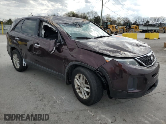 2015 Kia Sorento LX with VIN 5XYKT3A61FG578373, listed as a Copart auction lot 51747675 with 0 mi miles and Salvage Title. Bid and sale history available at carsss.com. Image 4.