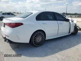 2022 Mercedes-Benz C 300 with VIN W1KAF4GB8NR047934, listed as a Copart auction lot 48605975 with 37,096 mi miles and Non Repairable. Bid and sale history available at DreamBid. Image 3.