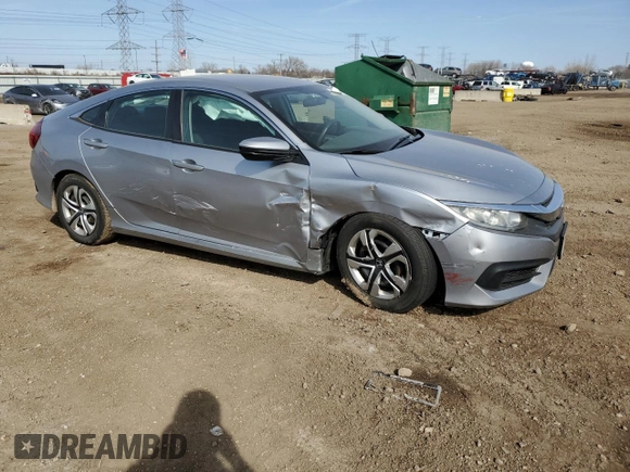 2016 Honda Civic LX with VIN 19XFC2F58GE049321, listed as a Copart auction lot 48092535 with 145,326 mi miles and Salvage Title. Bid and sale history available at carsss.com. Image 4.
