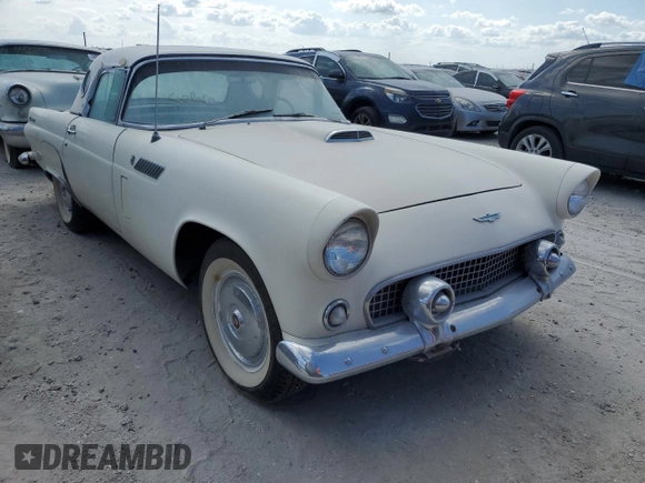 1956 Ford Thunderbird with VIN P6FH294352, listed as a Copart auction lot 75045584 with 87,726 mi miles and Salvage Title. Bid and sale history available at DreamBid. Image 4.