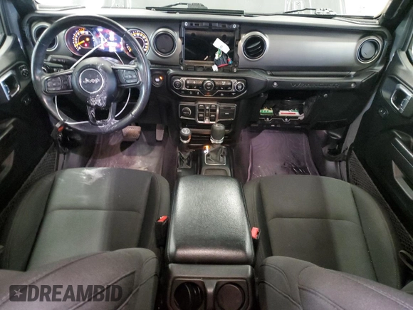 2021 Jeep Wrangler Unlimited Willys with VIN 1C4HJXDNXMW648849, listed as a Copart auction lot 55942895 with 28,240 mi miles and Salvage Title. Bid and sale history available at DreamBid. Image 8.