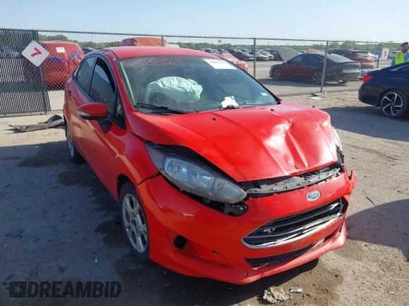 2014 Ford Fiesta SE with VIN 3FADP4BJ9EM174329, listed as a IAAI auction lot 42003743 with 86,744 mi miles. Bid and sale history available at carsss.com. Image 1.