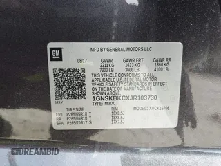2018 Chevrolet Tahoe LT with VIN 1GNSKBKCXJR103730, listed as a IAAI auction lot 42125208 with 212,360 mi miles and . Bid and sale history available at DreamBid. Image 9.