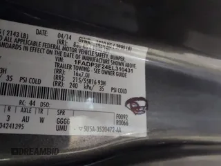 2014 Ford Focus SE with VIN 1FADP3F24EL310431, listed as a IAAI auction lot 41997295 with 108,718 mi miles. Bid and sale history available at carsss.com. Image 9.