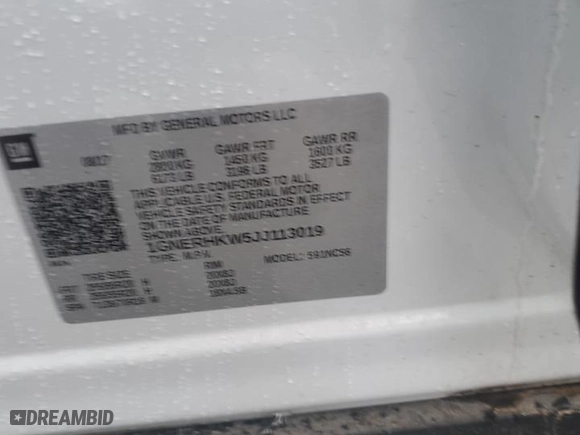 2018 Chevrolet Traverse LT Leather with VIN 1GNERHKW5JJ113019, listed as a Copart auction lot 44029765 with 115,017 mi miles and Salvage Title. Bid and sale history available at carsss.com. Image 14.