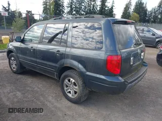 2005 Honda Pilot EX-L with VIN 2HKYF185X5H573585, listed as a IAAI auction lot 42094532 with 1 mi miles. Bid and sale history available at carsss.com. Image 3.