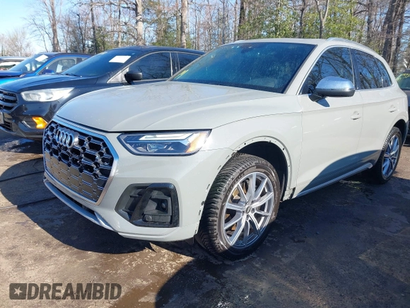 2021 Audi SQ5 Premium Plus with VIN WA1B4AFYXM2026352, listed as a IAAI auction lot 41875342 with 86,474 mi miles. Bid and sale history available at carsss.com. Image 5.