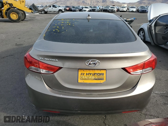 2013 Hyundai Elantra Limited with VIN 5NPDH4AE2DH290472, listed as a Copart auction lot 52354955 with 52,680 mi miles and Salvage Title. Bid and sale history available at DreamBid. Image 6.