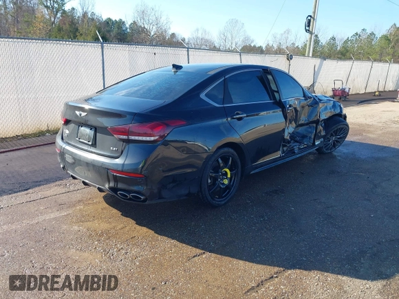 2019 Genesis G80 3.3T Sport with VIN KMTFN4JB6KU326255, listed as a IAAI auction lot 41154949 with 74,524 mi miles. Bid and sale history available at carsss.com. Image 4.