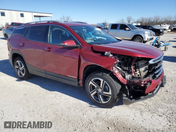 2020 GMC Terrain SLT with VIN 3GKALVEVXLL265467, listed as a Copart auction lot 81483374 with 70,039 mi miles and Salvage Title. Bid and sale history available at carsss.com. Image 4.