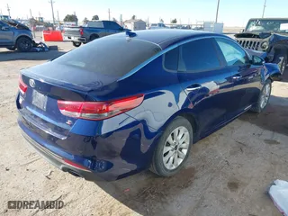 2018 Kia Optima S with VIN 5XXGT4L34JG194647, listed as a IAAI auction lot 41644732 with 122,107 mi miles. Bid and sale history available at carsss.com. Image 4.