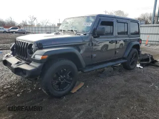 2021 Jeep Wrangler Unlimited Sport Altitude with VIN 1C4HJXDG0MW521769, listed as a Copart auction lot 53625925 with 34,074 mi miles and Salvage title. Bid and sale history available at DreamBid. Image 1.