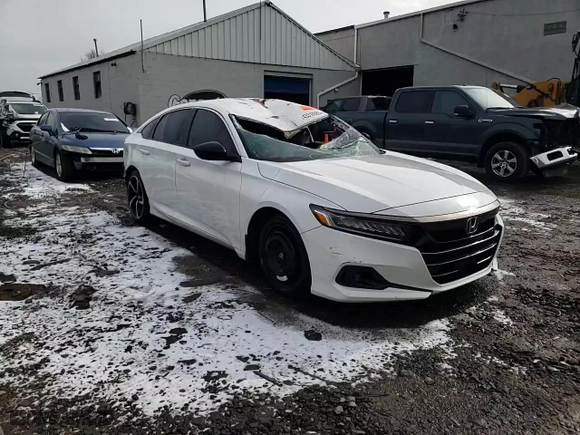 2022 Honda Accord Sedan Sport SE with VIN 1HGCV1F48NA011572, listed as a Copart auction lot 43318985 with 0 mi miles and Salvage Title. Bid and sale history available at carsss.com. Image 13.