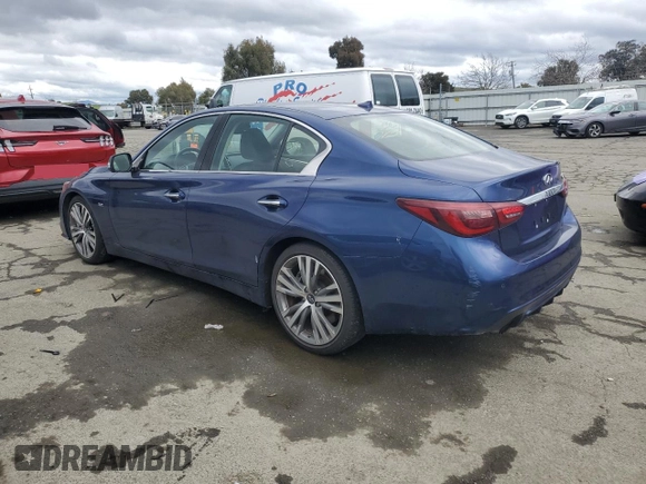 2019 Infiniti Q50 3.0t LUXE with VIN JN1EV7AP9KM515945, listed as a Copart auction lot 43646065 with 66,658 mi miles and Salvage Title. Bid and sale history available at carsss.com. Image 2.