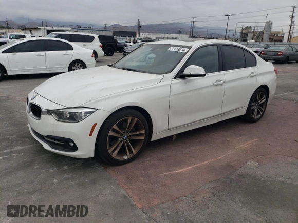 2018 BMW 3 Series 330i with VIN WBA8B9G57JNU57523, listed as a Copart auction lot 71773014 with 66,035 mi miles and Salvage Title. Bid and sale history available at carsss.com. Image 1.