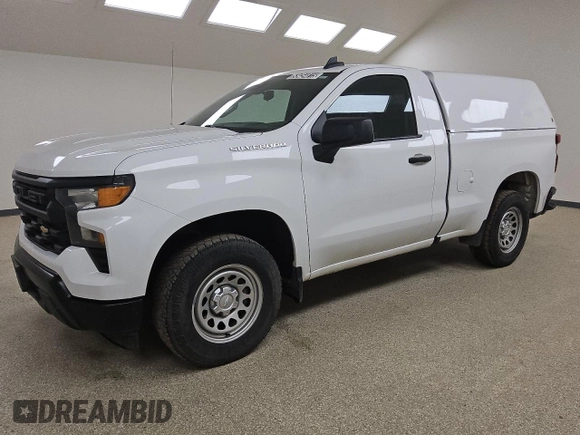 2023 Chevrolet Silverado 1500 Work Truck with VIN 3GCNAAEK8PG355099, listed as a Copart auction lot 53454815 with 174,748 mi miles and Clean Title. Bid and sale history available at carsss.com. Image 1.