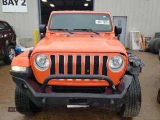 2018 Jeep Wrangler Unlimited Sahara z VIN 1C4HJXEG3JW248594, wystawiony jako Copart lot #46171035 z przebiegiem 78 979 mil mil oraz Szkoda całkowita • Salvage title. Historia ofert i sprzedaży dostępna na DreamBid. Obrazek 5.