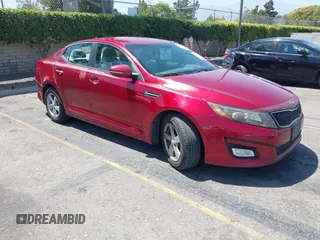 2014 Kia Optima LX with VIN 5XXGM4A70EG295337, listed as a IAAI auction lot 42525740 with 183,881 mi miles and . Bid and sale history available at DreamBid. Image 1.