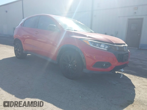 2022 Honda HR-V Sport with VIN 3CZRU6H12NM773532, listed as a IAAI auction lot 38747913 with 26,109 mi miles. Bid and sale history available at carsss.com. Image 1.