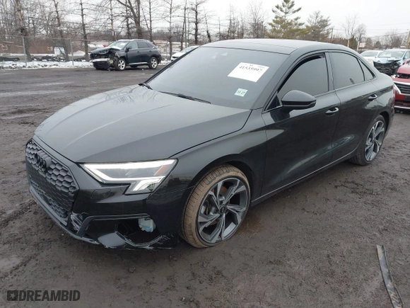 2023 Audi A3 Premium with VIN WAUGUDGY9PA016141, listed as a IAAI auction lot 41535997 with 13,023 mi miles. Bid and sale history available at carsss.com. Image 19.