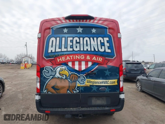2021 Ford Transit Cargo with VIN 1FTBR1C82MKA29547, listed as a IAAI auction lot 41690266 with 90,380 mi miles and . Bid and sale history available at DreamBid. Image 17.