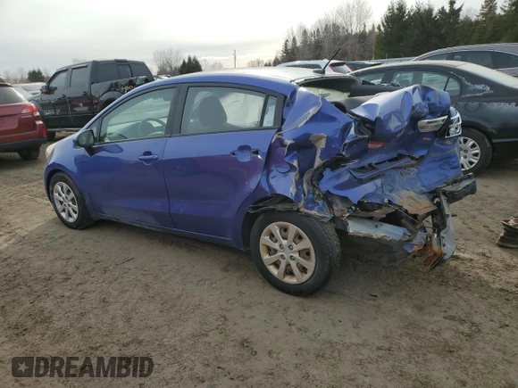 2012 Kia Rio LX with VIN KNADM4A30C6076872, listed as a Copart auction lot 47853135 with 0 mi miles and Salvage Title. Bid and sale history available at carsss.com. Image 2.