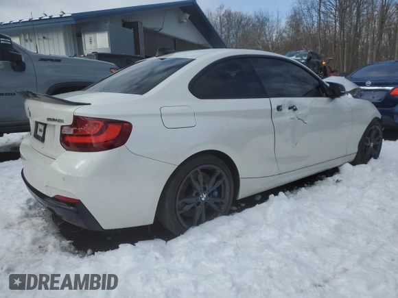 2017 BMW 2 Series M240i xDrive with VIN WBA2G3C51HV640971, listed as a Copart auction lot 43590235 with 84,600 mi miles and Salvage Title. Bid and sale history available at carsss.com. Image 3.