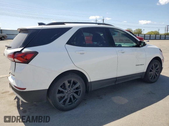 2022 Chevrolet Equinox RS with VIN 3GNAXWEV5NS113344, listed as a Copart auction lot 54117825 with 37,261 mi miles and Salvage title. Bid and sale history available at DreamBid. Image 3.