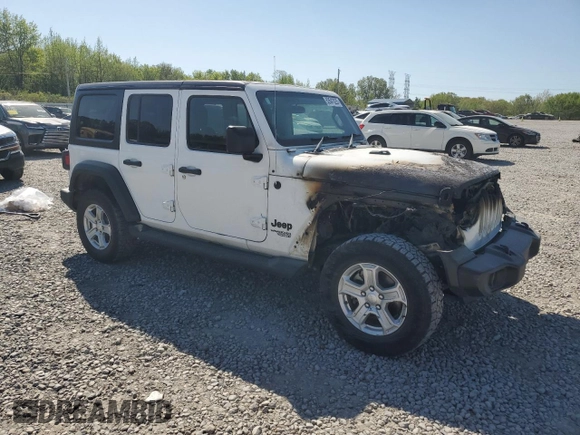 2021 Jeep Wrangler Unlimited Sport with VIN 1C4HJXKN0MW658440, listed as a Copart auction lot 52641025 with Not provided miles and Salvage title. Bid and sale history available at DreamBid. Image 4.