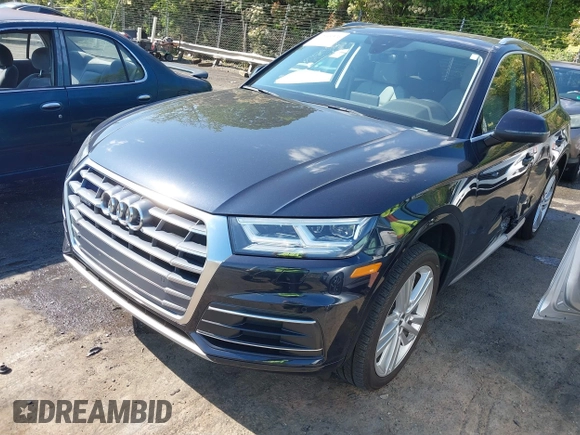 2018 Audi Q5 Premium Plus z VIN WA1BNAFY0J2217142, wystawiony jako IAAI lot #42049376 z przebiegiem 84 100 mil mil oraz . Historia ofert i sprzedaży dostępna na DreamBid. Obrazek 2.