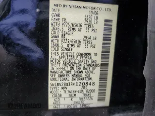 2007 Nissan Quest S with VIN 5N1BV28U37N120848, listed as a Copart auction lot 73304414 with 91,414 mi miles and Salvage Title. Bid and sale history available at carsss.com. Image 15.