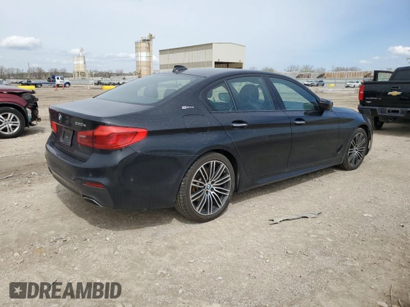 2018 BMW 5 Series 530e xDrive with VIN WBAJB1C51JG623953, listed as a Copart auction lot 51149905 with 86,799 mi miles and Salvage title. Bid and sale history available at DreamBid. Image 3.