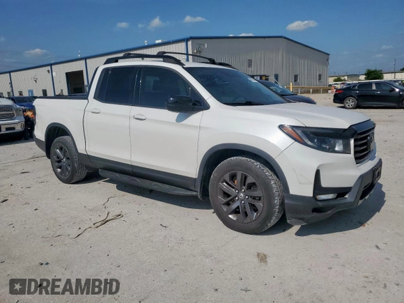 2021 Honda Ridgeline Sport with VIN 5FPYK3F13MB002628, listed as a Copart auction lot 59180075 with 79,454 mi miles and Salvage title. Bid and sale history available at DreamBid. Image 4.