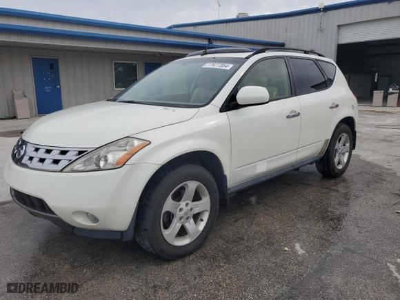 2004 Nissan Murano SL with VIN JN8AZ08T34W209376, listed as a Copart auction lot 77677354 with 118,773 mi miles and Salvage Title. Bid and sale history available at carsss.com. Image 1.