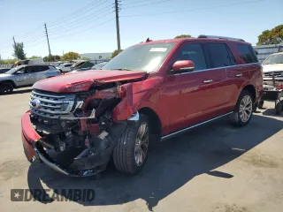 2018 Ford Expedition Limited with VIN 1FMJU1KT1JEA51948, listed as a Copart auction lot 48131405 with 92,904 mi miles and Salvage Title. Bid and sale history available at carsss.com. Image 1.