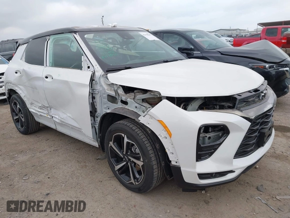 2022 Chevrolet TrailBlazer RS with VIN KL79MTSL3NB118959, listed as a IAAI auction lot 42148245 with 18,874 mi miles. Bid and sale history available at carsss.com. Image 1.