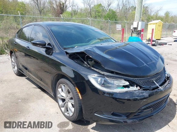 2015 Chrysler 200 S with VIN 1C3CCCBB8FN681822, listed as a IAAI auction lot 41885183 with 123,640 mi miles and . Bid and sale history available at DreamBid. Image 1.