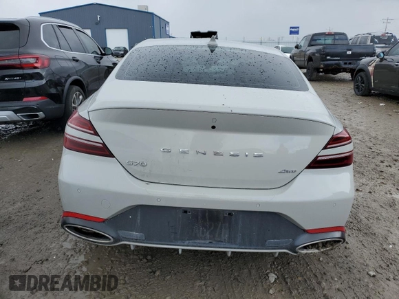 2024 Genesis G70 2.5T with VIN KMTG34SC6RU136838, listed as a Copart auction lot 51304345 with 13,041 mi miles and Salvage title. Bid and sale history available at DreamBid. Image 6.