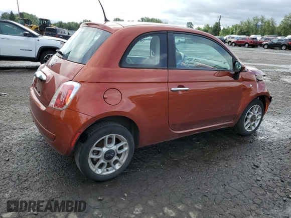 2013 FIAT 500 Pop with VIN 3C3CFFAR2DT649212, listed as a Copart auction lot 57527625 with 156,251 mi miles and Salvage title. Bid and sale history available at DreamBid. Image 3.