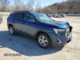 2019 GMC Terrain SLE with VIN 3GKALTEV6KL355704, listed as a Copart auction lot 50645875 with 75,463 mi miles and Salvage Title. Bid and sale history available at DreamBid. Image 4.