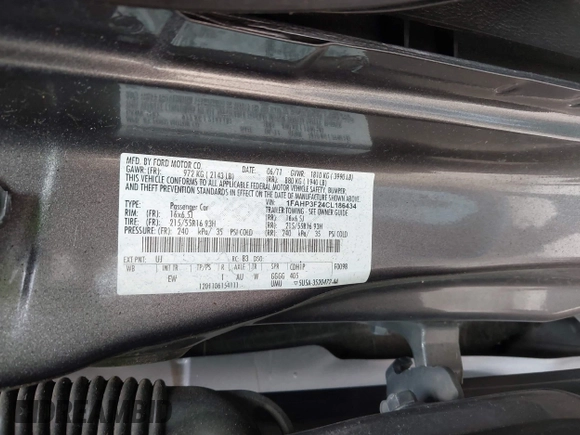 2012 Ford Focus SE with VIN 1FAHP3F24CL186434, listed as a IAAI auction lot 42583258 with 93,729 mi miles and . Bid and sale history available at DreamBid. Image 9.