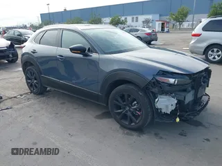 2023 Mazda CX-30 2.5 S Carbon Edition with VIN 3MVDMBCM7PM589019, listed as a IAAI auction lot 41251168 with 23,847 mi miles. Bid and sale history available at carsss.com. Image 1.