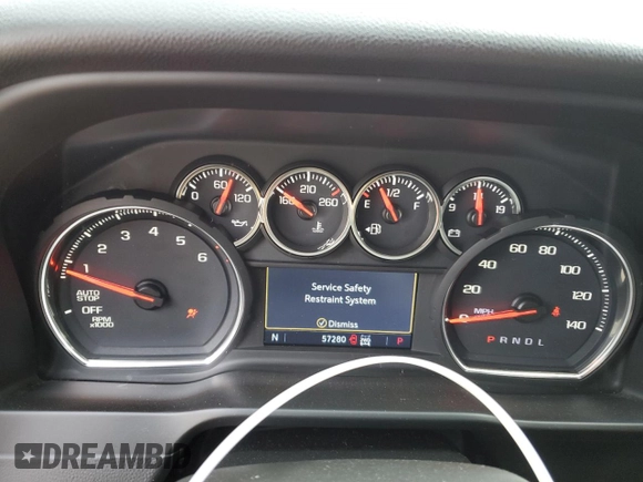 2019 Chevrolet Silverado 1500 RST with VIN 1GCRYEED5KZ230298, listed as a Copart auction lot 82813134 with 57,280 mi miles and Salvage Title. Bid and sale history available at DreamBid. Image 9.