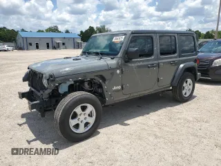 2021 Jeep Wrangler Unlimited Sport S with VIN 1C4HJXDN6MW531804, listed as a Copart auction lot 59665625 with 53,371 mi miles and Salvage title. Bid and sale history available at DreamBid. Image 1.