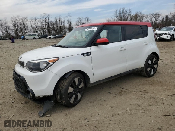 2016 Kia Soul + with VIN KNDJP3A57G7293344, listed as a Copart auction lot 49717085 with 95,885 mi miles and Salvage Title. Bid and sale history available at carsss.com. Image 1.