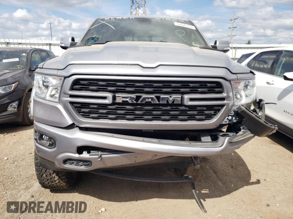 2022 Ram 1500 Big Horn with VIN 1C6SRFFT0NN135872, listed as a Copart auction lot 67926764 with 26,976 mi miles and Salvage title. Bid and sale history available at DreamBid. Image 5.