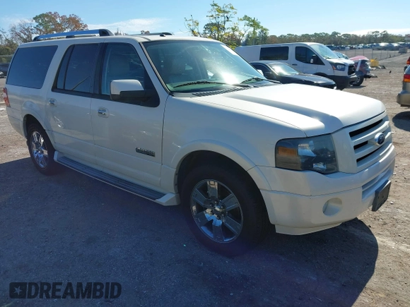 2007 Ford Expedition EL Limited with VIN 1FMFK195X7LA98810, listed as a IAAI auction lot 41347097 with 137,563 mi miles. Bid and sale history available at carsss.com. Image 1.