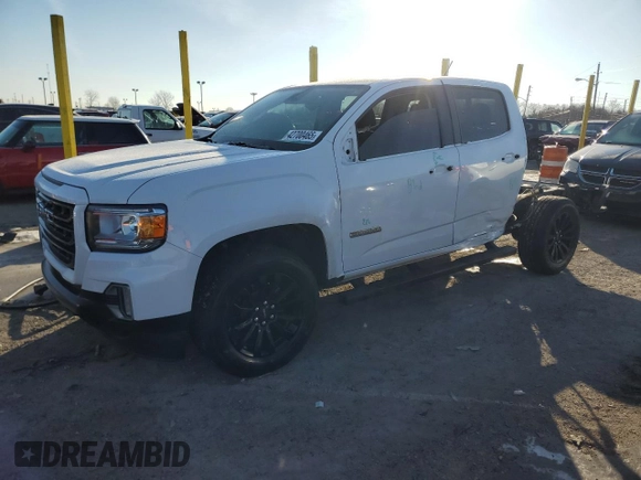 2021 GMC Canyon 4WD Elevation with VIN 1GTG6CEN9M1196409, listed as a Copart auction lot 42700465 with 26,023 mi miles and Salvage Title. Bid and sale history available at carsss.com. Image 1.