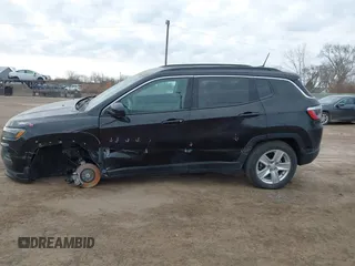 2022 Jeep Compass Latitude with VIN 3C4NJDBB6NT117925, listed as a IAAI auction lot 41779788 with 58,480 mi miles and . Bid and sale history available at DreamBid. Image 14.